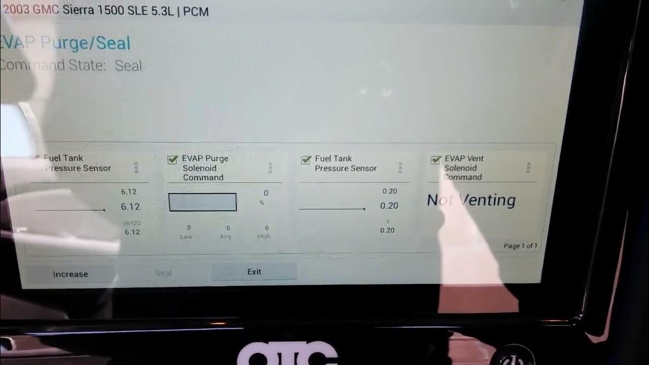 (GMC Sierra) Pre-Diagnosed P0446 Evap Vent Performance - YouTube