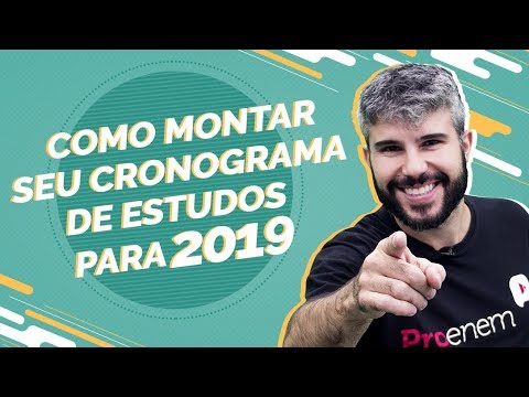 | Live | Como montar seu cronograma de estudos para 2019 | Prof. Diego Viug enem descomplica 2019