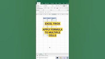 Trick to Apply Excel Formula to Multiple Cells Instantly!