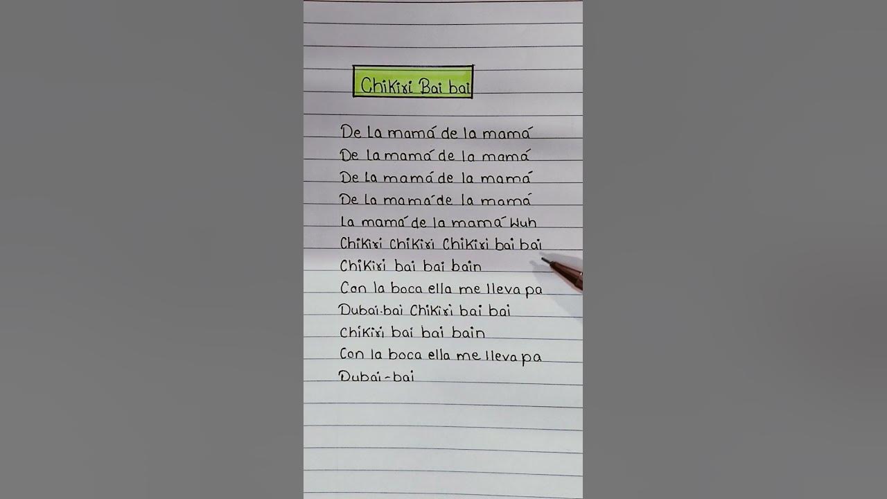 Chikiri Bai Bai (Lyrics) ~ La Mamá de la Mamá 🖤 #lyrics  #song