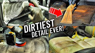 Deep Cleaning The DIRTIEST Range Rover Ever! Car Detailing Restoration