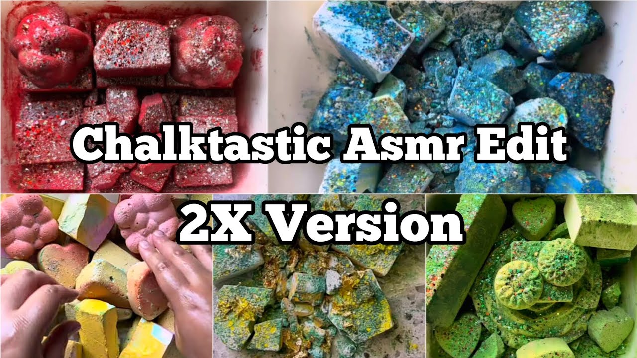 Chalktastic Asmr Edit💌 2X Version💘 Soft And Crunchy Dyed Gym Chalk🎨 ...