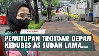 Download lagu Masyarakat Keluhkan Penutupan Trotoar di Depan Kedubes AS