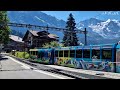 [ 8K ] WENGEN Lauterbrunnen - An Alpine Village of Switzerland | Walk and Train Views | 8K UHD Video