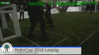 RoboCup 2016 Leipzig Humanoid Kid Size 2nd Round Robin Rhoban Football Club vs.Team KUDOS