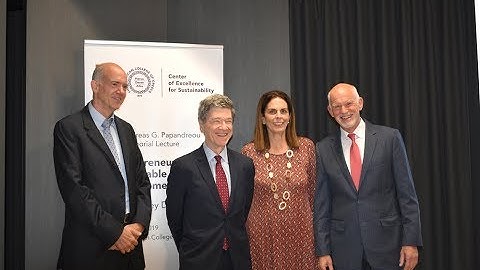 ACG welcomes Jeffrey Sachs | A lecture on Entrepreneurship & Sustainable Development