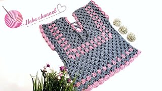 كروشيه بلوزة بسيطه مناسبه جدا للمبتدئين How to make an easy crochet blouse