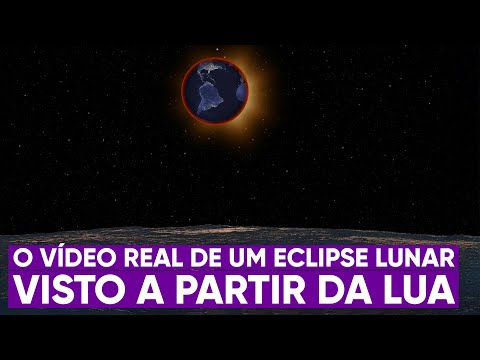A rara visão de um eclipse lunar visto da Lua