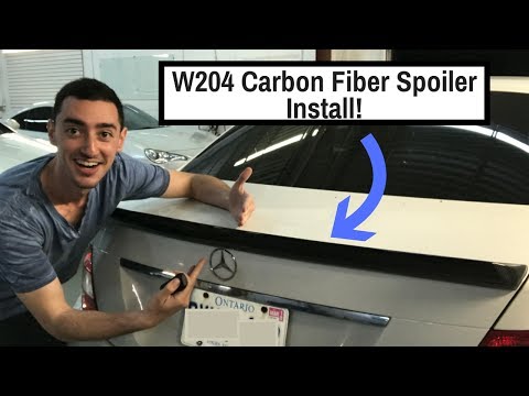 Carbon Fiber Spoiler Install On My Mercedes W204 C250 DIY