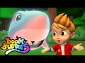 Tubarão bebê assustador | Musica infantil | Educação | Boom Buddies Português | Desenho animado
