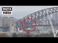 Car in flames on Sydney Harbour Bridge after multi-vehicle crash