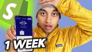 I Tried Shopify Dropshipping For 1 Week (Insane Results)