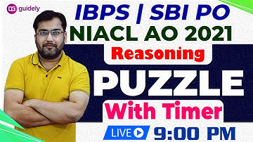 SBI IBPS PO | NIACL AO 2021 Reasoning PUZZLE BY ROHIT SIR
