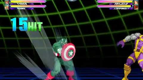 MvC2 Captain America Sequence 100% Damage - Assist Spiral