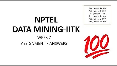 NPTEL Data Mining Week 7 Assignment 7 Answers IIT KGP Jan 2025 | Swayam |  @TechnicalWomann