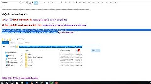2018 Gulp- sass , node.js and npm Installation Windows10 All Solved.