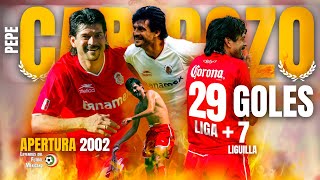 El día que CARDOZO DESPEDAZÓ la LIGA MX con 36 GOLES  El récord del PRÍNCIPE en el APERTURA 2002 ⚽