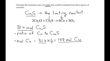 1.4.2 Determine the limiting reactant and the reactant in excess.