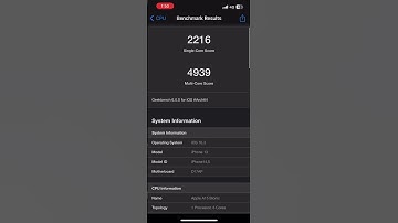 Geekbench 6 on iPhone 13 | #apple #iphone13 #iphone14 #geekbench6 #iphonebenchmark #ios16.3 #shorts