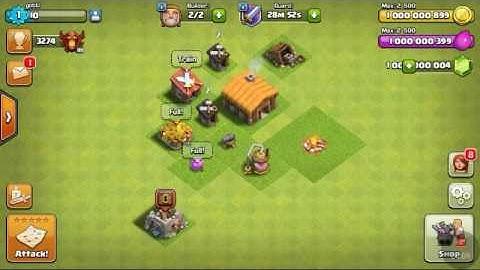 CLASH OF CLANS UNLIMITED GOLD ELIXIR GEM HACK!