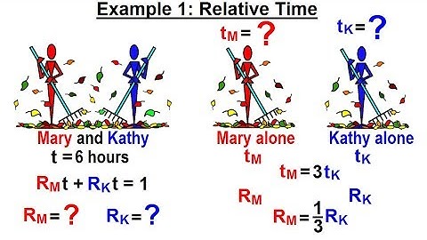 Algebra - Ch. 16: Solving Rate Problems (6 of 11) Ex 1: Relative Time