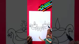 Very Easy Happy Diwali Drawing #shorts screenshot 4