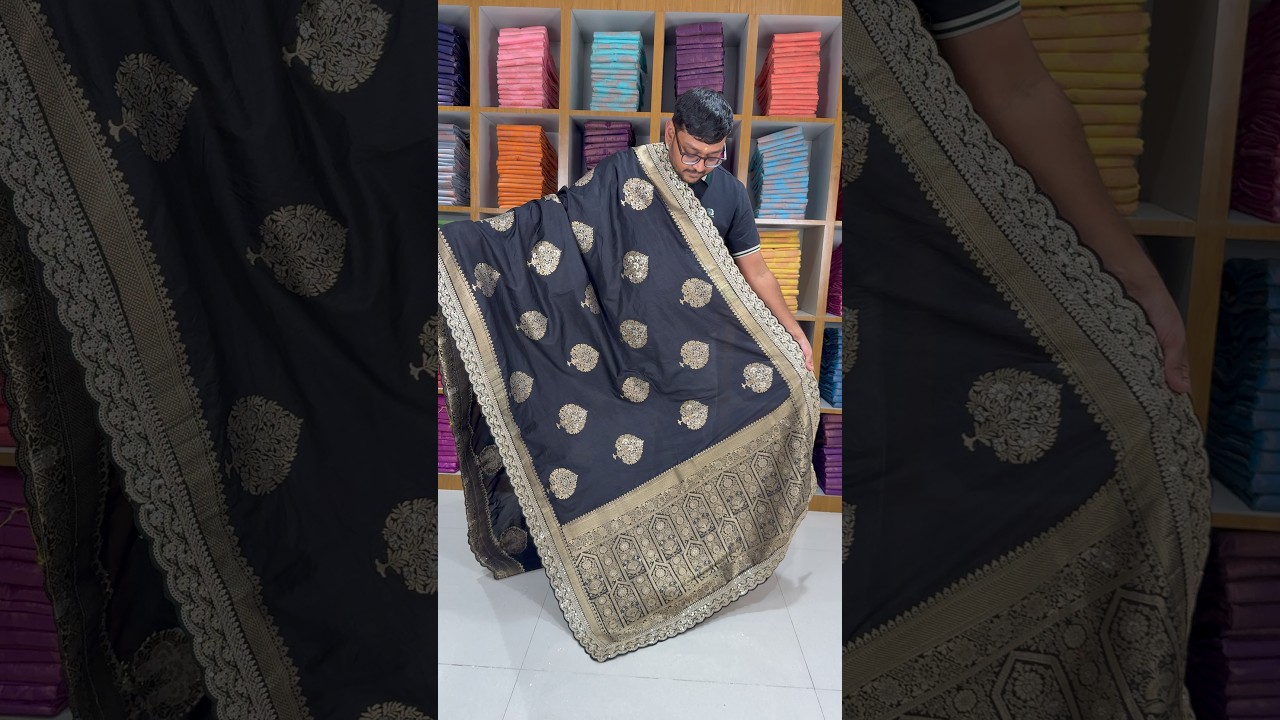 Banarasi Jaal Embroidery Sequence Work Sarees (Unstiched Blouse)