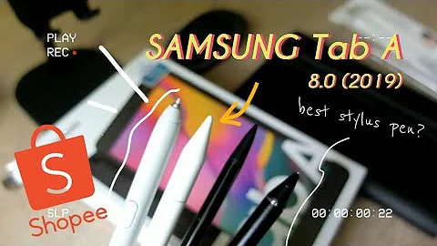 best stylus pen for the samsung galaxy tab A? (no s pen!) shopee haul | budget tablet malaysia 🇲🇾