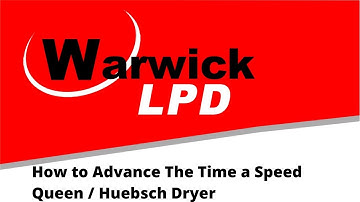 How to Advance The Time a Speed Queen / Huebsch Dryer