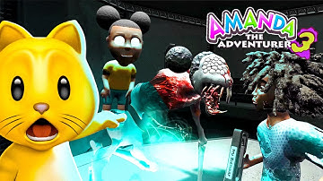 Amanda The Adventurer 3 TRUE ENDING - REBECCA KILLS AMANDA MONSTER?!