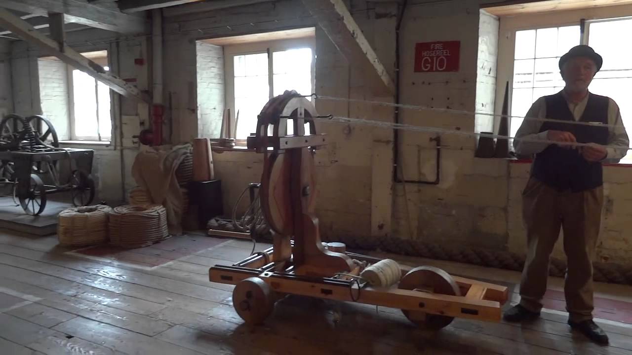 Chatham Historic Docks -Traditional Rope Making Demo part1 