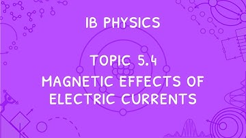 IB Physics Topic 5.4: Magnetic Effects of Electric Currents