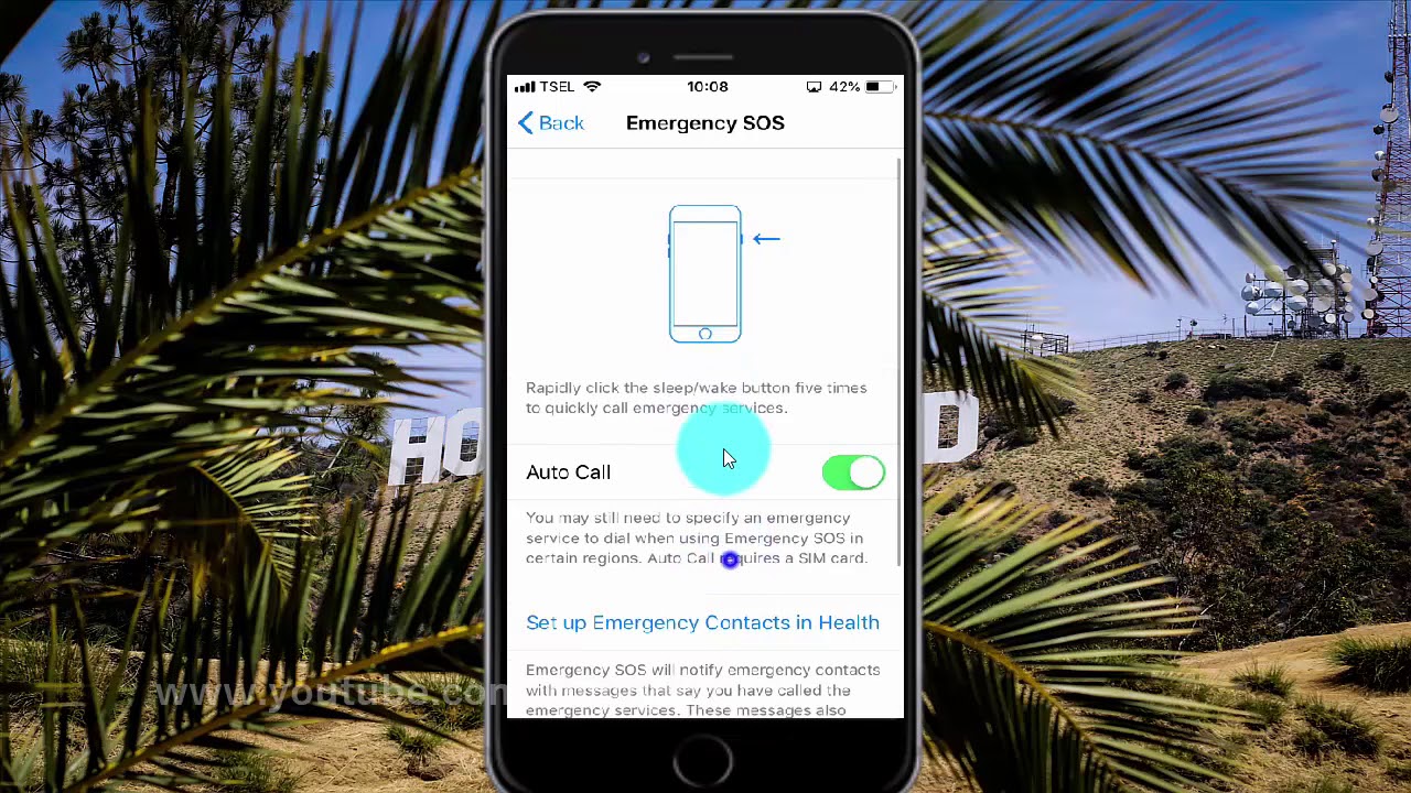 How to enable or disable Countdown sound Emergency SOS on iPhone 6
