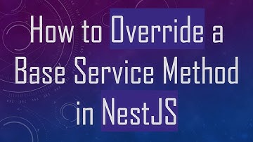 How to Override a Base Service Method in NestJS