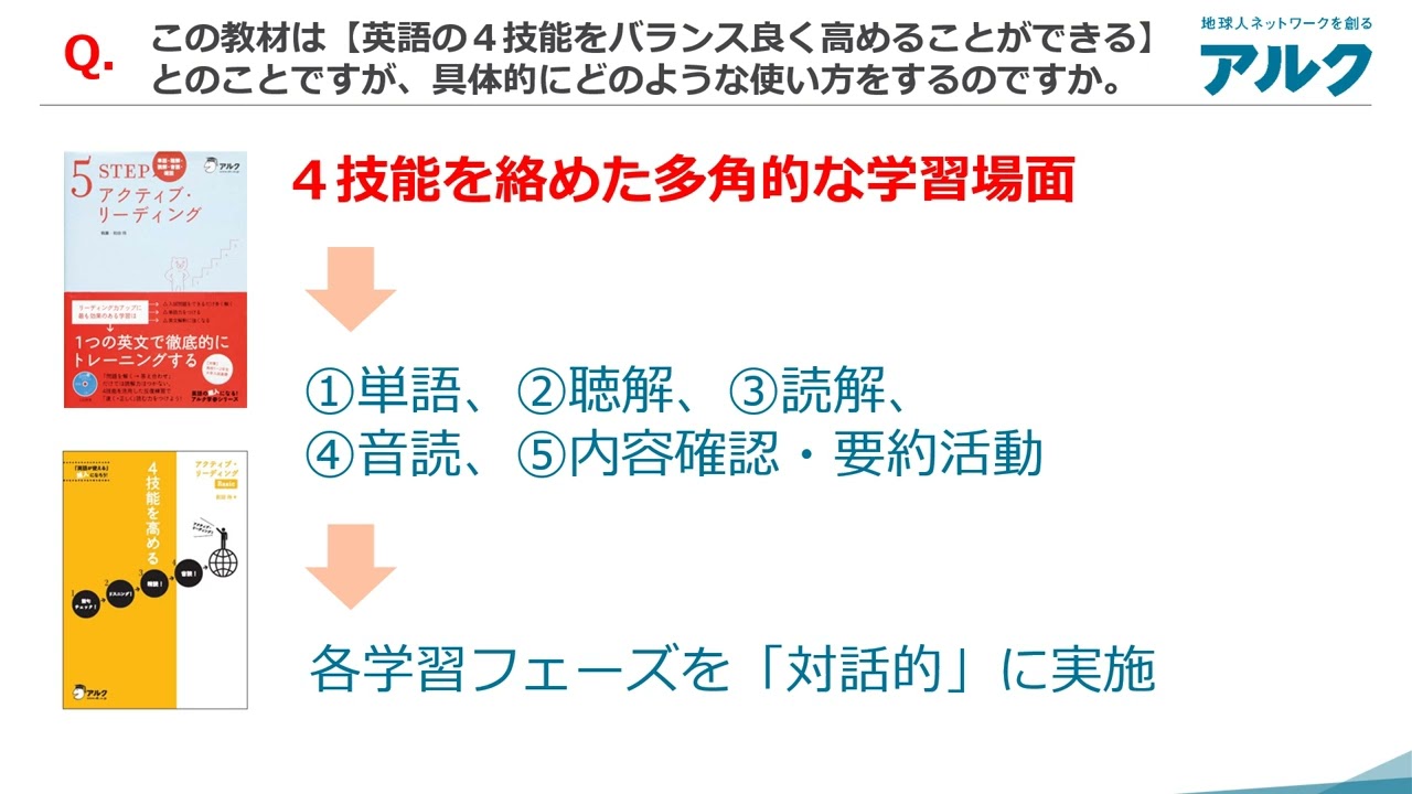教材活用動画＿和田先生 Q6 この教材は【英語の4技能をバランス良く 