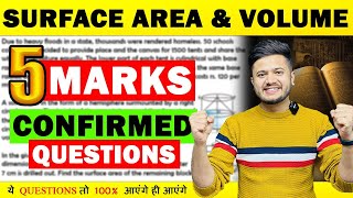 Confirmed 🔥5 Marks Question Surface Area and Volume Class 10 ||Short trick to Solve Questions 🔥