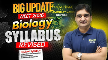 BIG UPDATE : Biology Syllabus Revised | NEET 2026 | NTA Latest Update |  @SarthiPlus ​