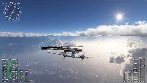 Flight Sim 2020 - Flying through storm clouds