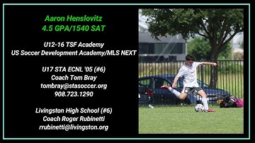 Aaron Henslovitz, Class of 2023 -  Fall 2021 Highlights