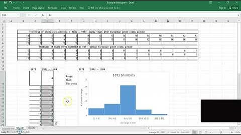 University of New England Bio 105 Lab Exercise  6: Creating a Histogram