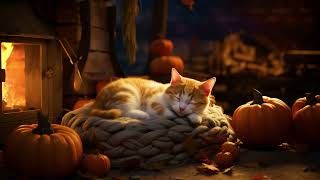 Проведите Хэллоуин под мурлыканье кота и потрескивание камина 🎃 Атмосфера для сна и отдыха