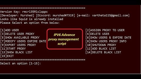 Automated squid ipv6 proxy generator and management advance script