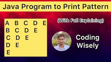 Java Program to Print triangle Pattern | Part 7 | Java coding | Coding Wisely