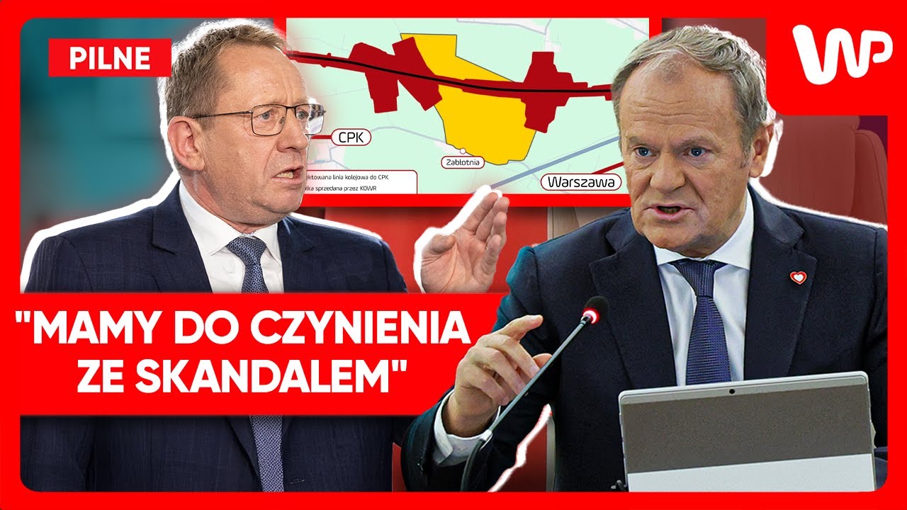 "Cały PiS Kradnie". Afera ws. działki pod CPK. Tusk: 24 listopada dostał pismo od ówczesnego prezesa