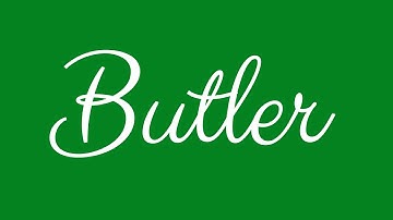 Learn how to Sign the Name Butler Stylishly in Cursive Writing