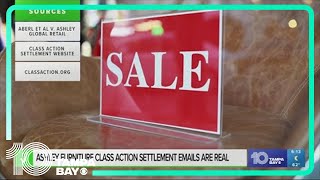 Yes, Ashley Furniture class action lawsuit settlement emails are real