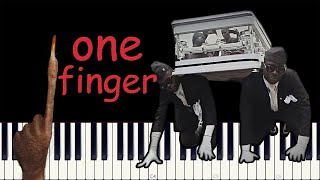 Coffin Dance / Meme Ataud / one finger EASY piano tutorial (melodica tutorial)