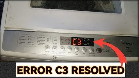 Error C3 Hitachi washing machine how to solve problem