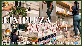 LIMPIA CONMIGO DE NOCHE | PREPARANDO LA CASA PARA 🎄NAVIDAD | CLEAN WITH ME FOR CHRISTMAS DECOR.