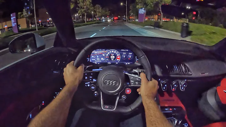 2022 Audi R8 Performance Spyder RWD POV Night Drive (3D Audio)(ASMR)